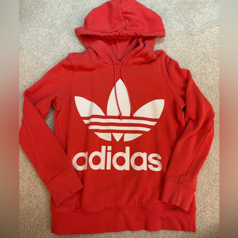 Adidas sweatshirt, size xs, red/orangengish